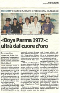 donazione boys 2012 Gazzetta parma